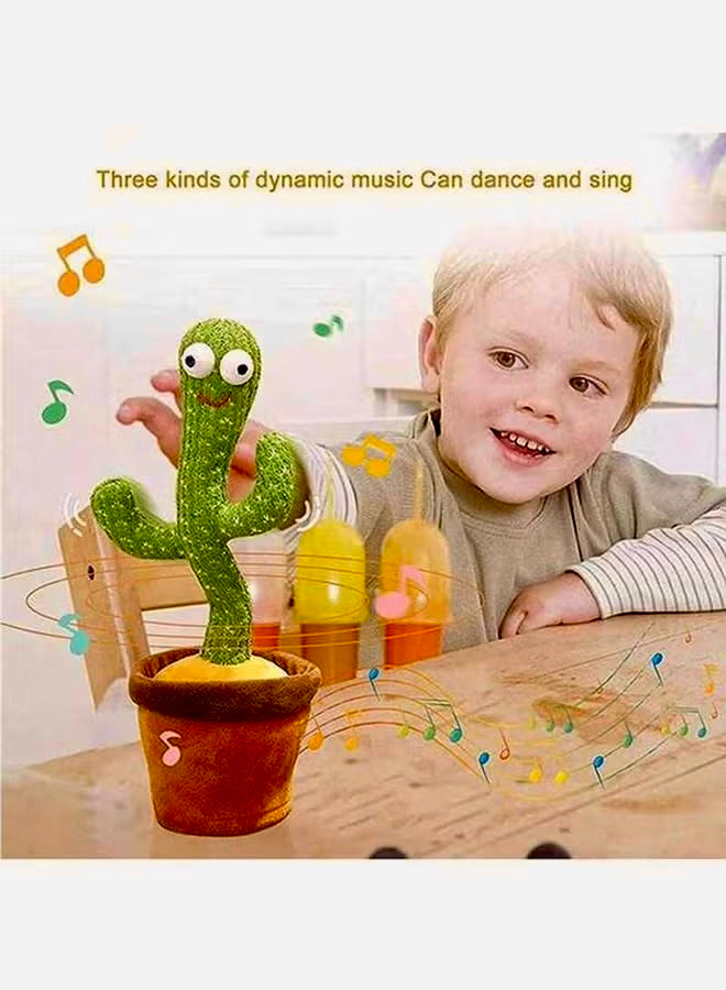 Electric Dancing Plant Cactus Plush Stuffed Toy - With Music For Kids